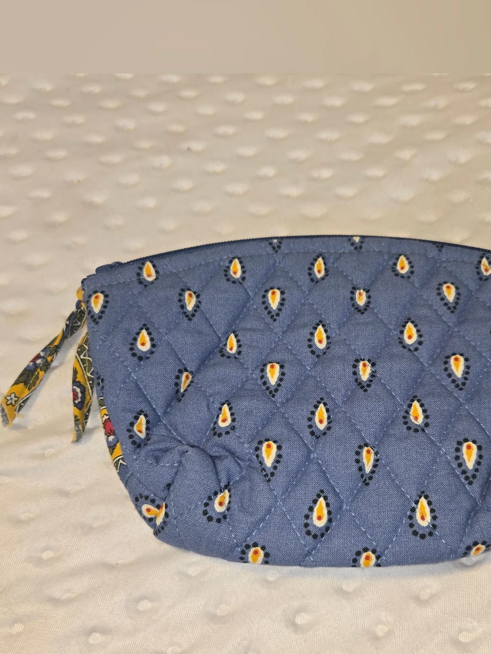 Vintage Vera Bradley Country‎ Blue 90s Pattern Small Lined Cosmetic Bag